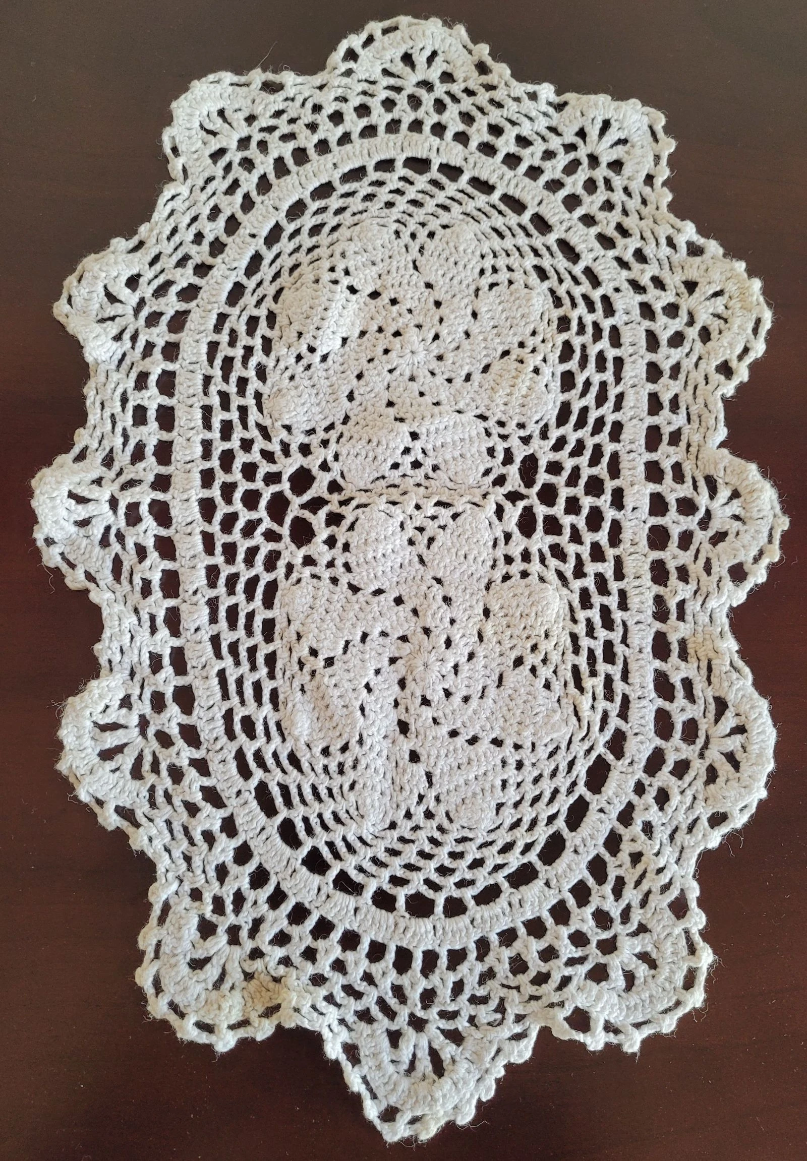 Conjunto 2 naperons renda/ Lot de 2 serviettes en dentelle/ Set di 2 centrini in pizzo – photo 2